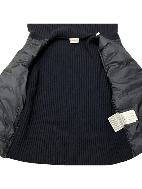 Moncler Knit Combination Down Jacket XS Navy
